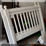 F46. Pair of white painted twin bed frames. 
